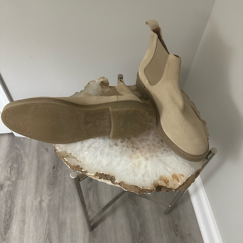 Suede  Chelsea by Zara. Size 44. Tan. Never Worn!